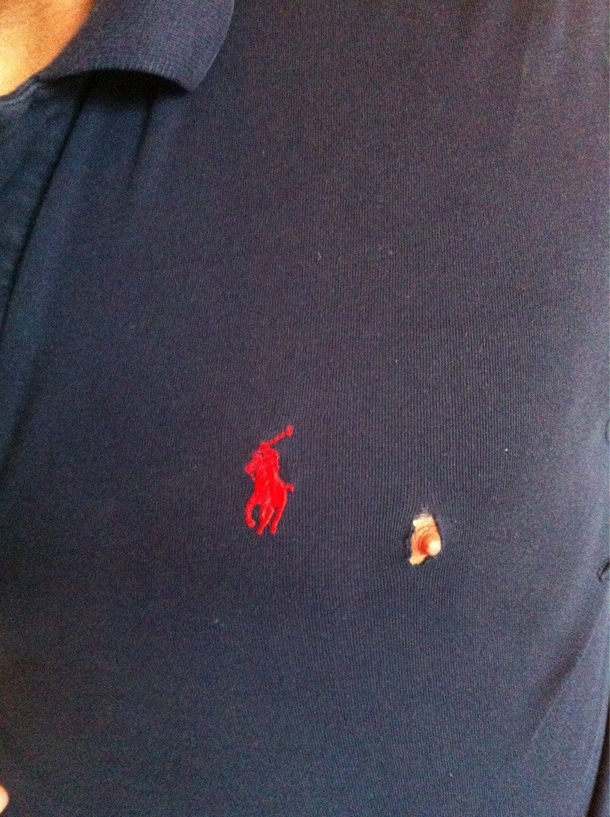 So I ripped a hole in my shirt