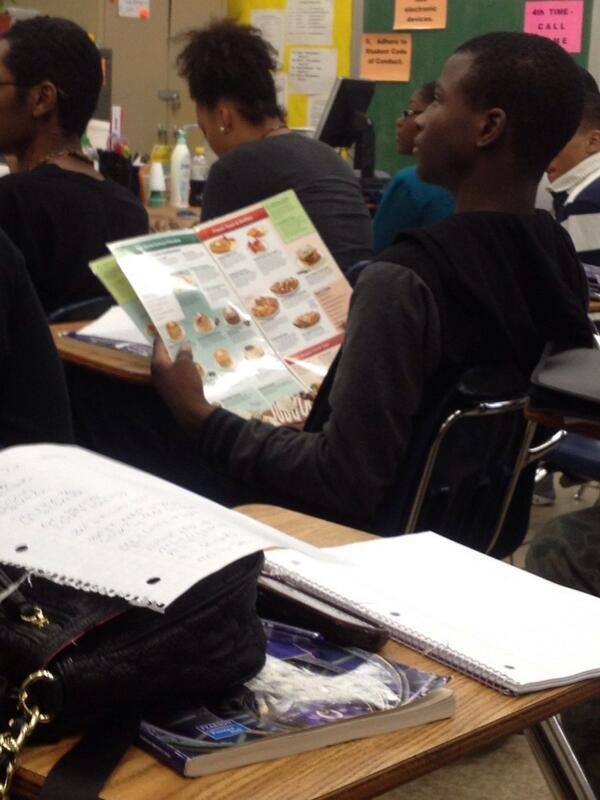 So I was in class when I saw this guy reading an IHOP menu