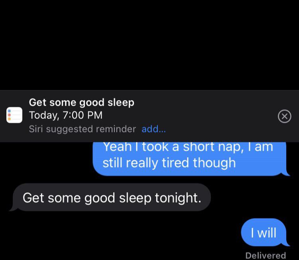 So I was texting my dad andI feel watched