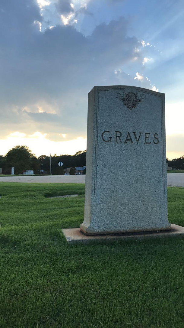 So I was walking through and cemetery the other day and