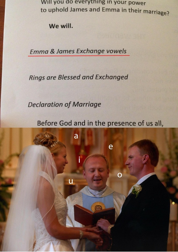 So I went to a wedding yesterday