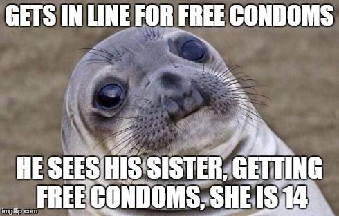 So I went with my friend to get free condoms