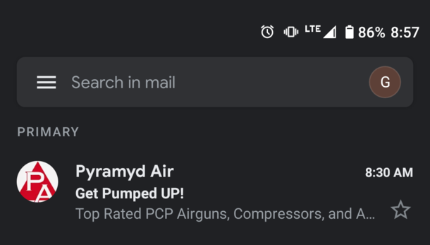 So Im listening to pumped up kicks and my email decides to tell me to get pumped up and buy a gun 