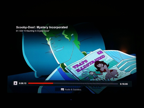 So Im watching Scooby-Doo this morning with the kids when suddenly