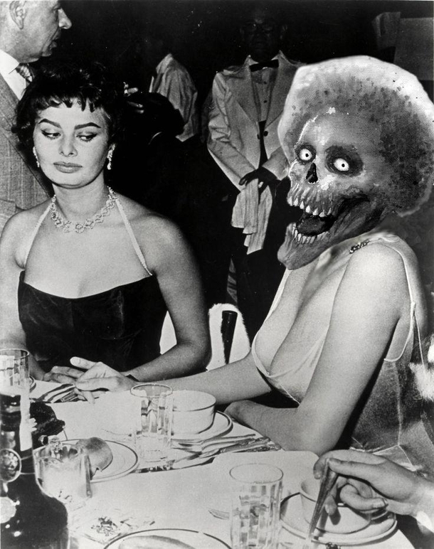 So Ive been putting one of my painted zombie heads in famous photos part 