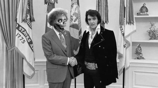 So Ive been putting one of my painted zombie heads in random famous photos part 