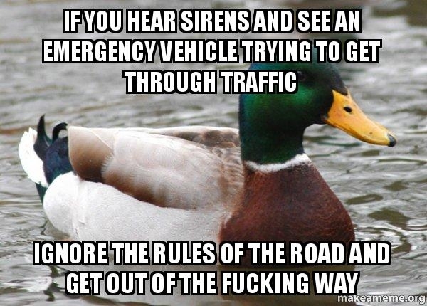 So many people just sit there at a red light acting like there is nothing they can do