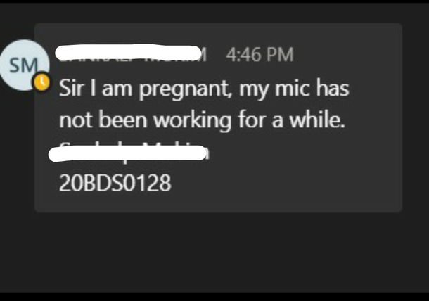 So my friend wanted to say that he was present in class and