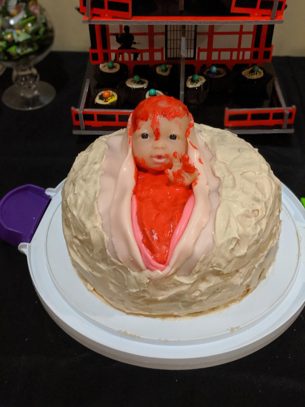 So my friends are having a baby and this was their baby shower cake