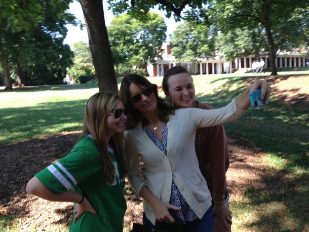 So my girlfriend took a casual selfie with Tina Fey today