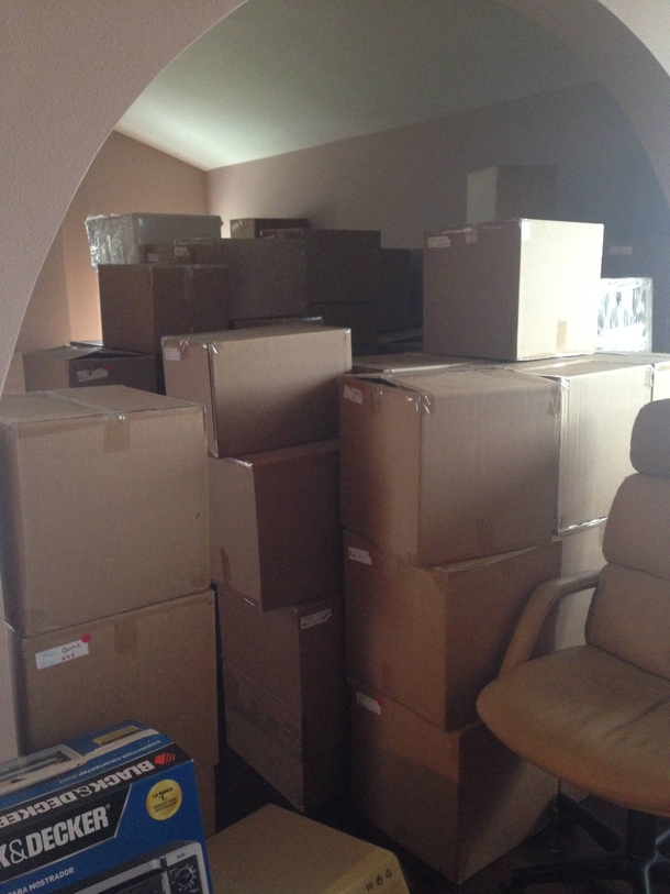 so my grandma asked me to come over and open a couple of boxes to help find her computer