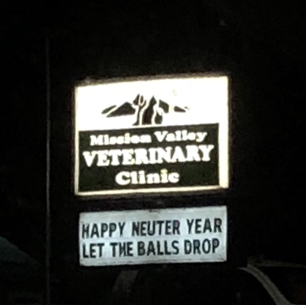 So my local Vet clinic likes to put up animal puns on their sign and I think this is my favorite