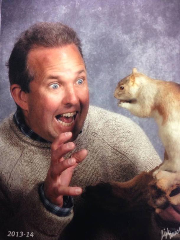 So my old middle school science teacher uploaded his yearbook photo