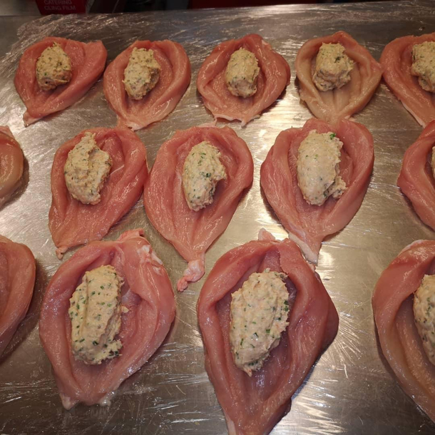So my parents own a restaurant and this is their latest food pic of stuffed chicken breasts for their socials Should I let them know