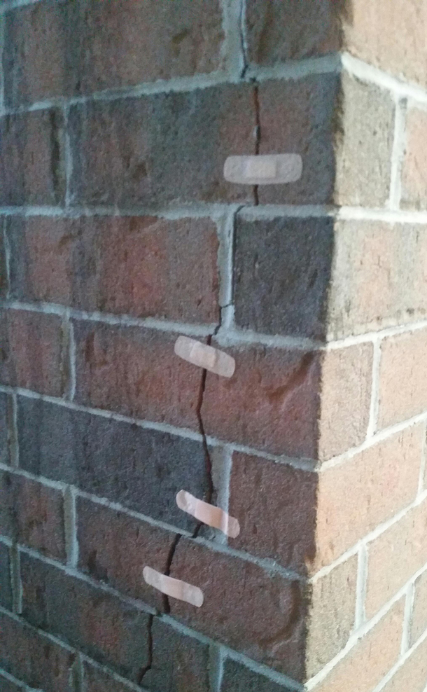 So my school hasnt fixed this wall so my friends did it for them
