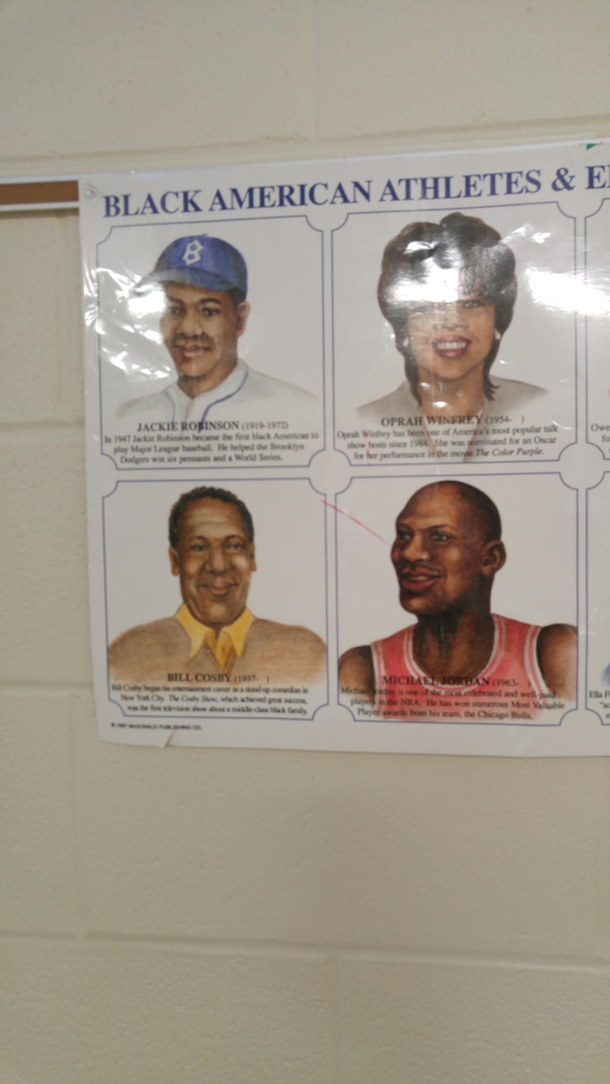 So my school was a bit behind this Black History Month