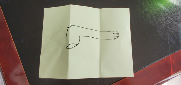 So my son drew a sock