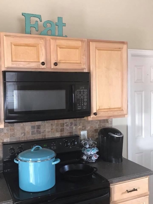 So my wife bought a decorative sign for our kitchen