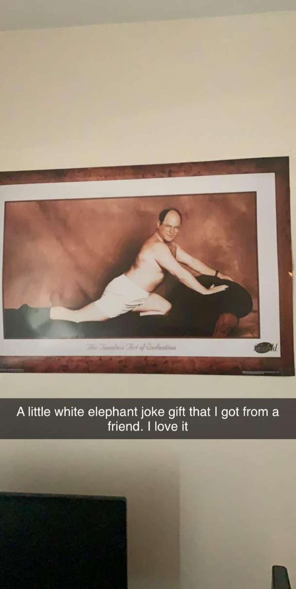 So on New Years Eve me and a group of friends had a white elephant with joke gifts This was mine jokes on them cause I love it