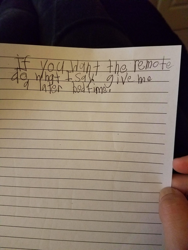 So our  year old just left this on our bed