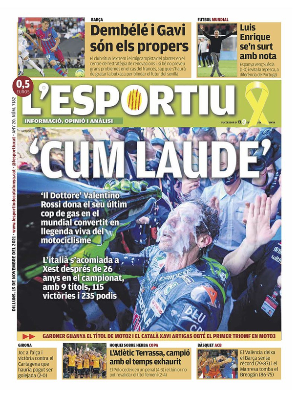 So Rossi retired and this Spanish newspaper decided to well judge yourself I see nothing wrong