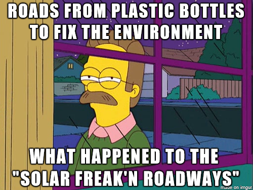 So Rotterdam is building roads from plastic bottles