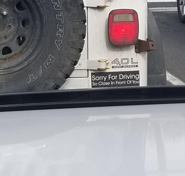 So SORRY about that