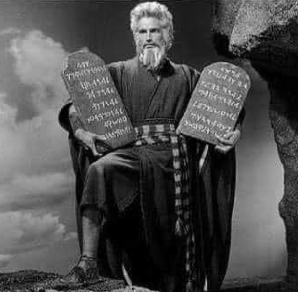 so technically Moses was the first man to download files from the cloud with a tablet