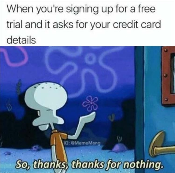 So thanks for nothing