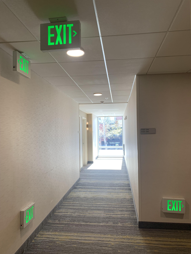 So the exit is where