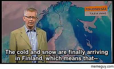 So the weather forecast in Finland did this