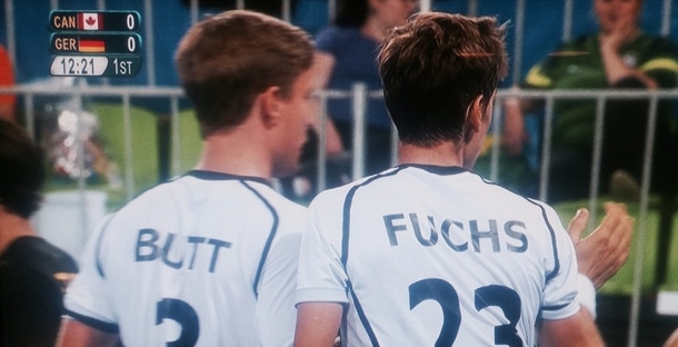 So there was a rather unfortunate team meeting during the Germany v Canada field hockey game today