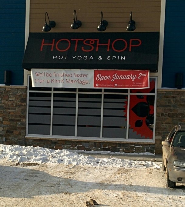 So theres a yoga studio opening in my neighborhood
