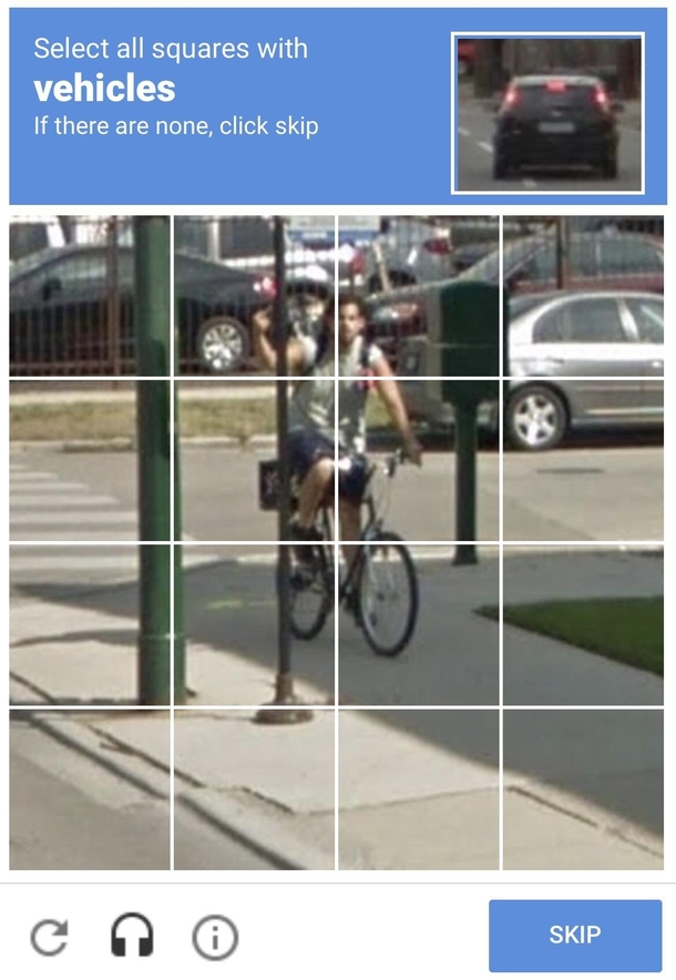 So this came up as the ReCaptcha on a website today