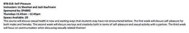 So this is a legitimate course coming up at my university