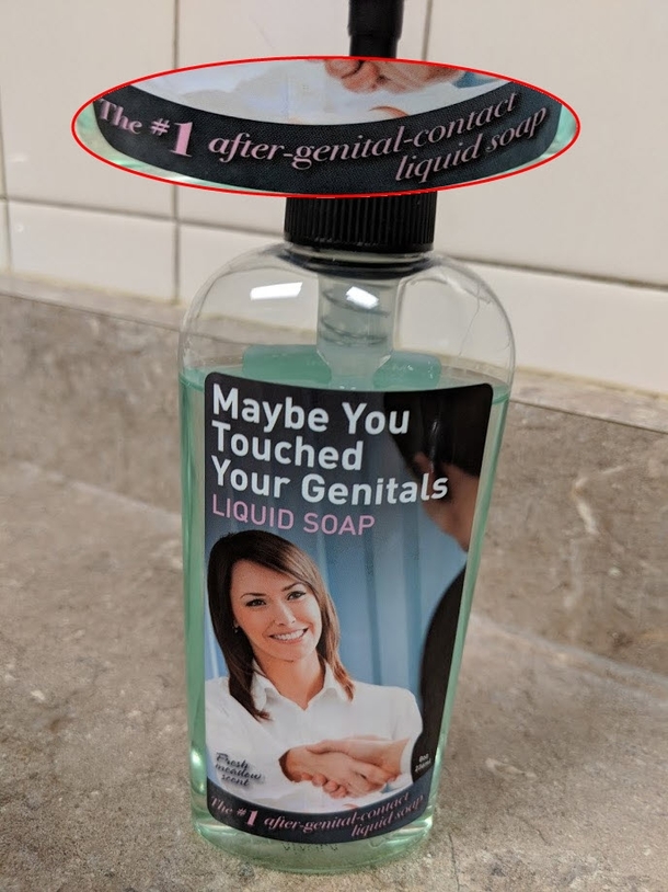 So this was in my office Mens Room today