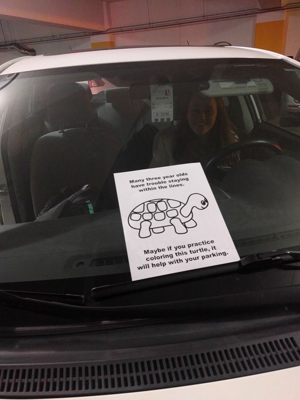 So this was on my windshield this morning