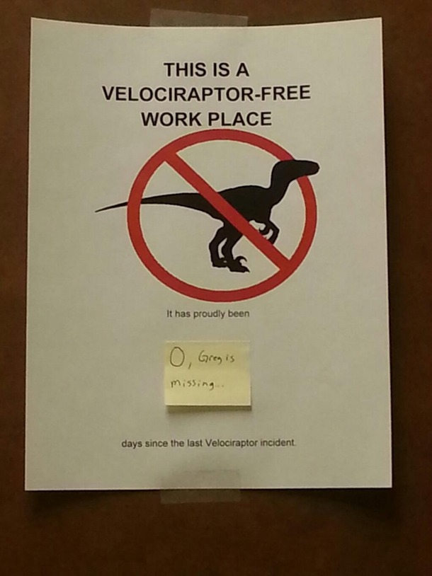 So this was posted at my office