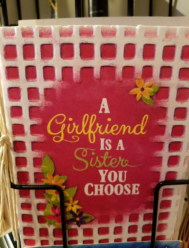 So um I saw this card in a Cracker Barrel