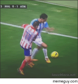 Soccer player fakes injury 