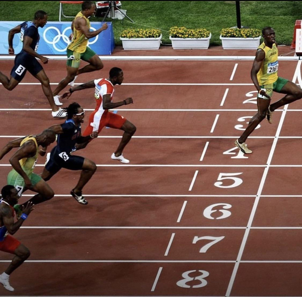 Social distancing at its finest Credit to Usain Bolt Instagram