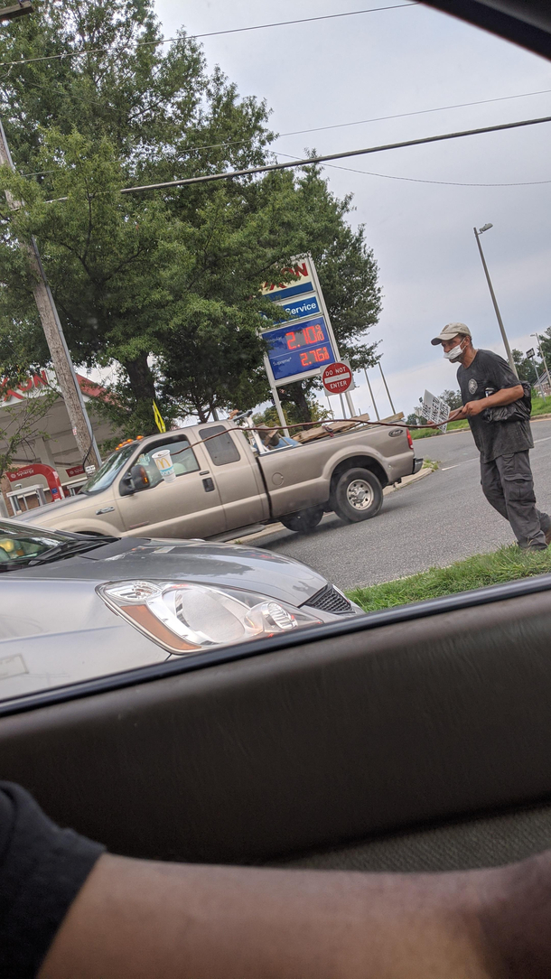 Social distancing meets panhandling
