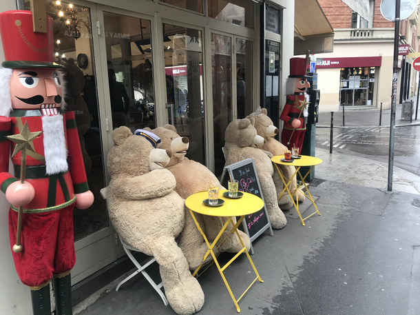 Socially distancing Wasted Parisian bears