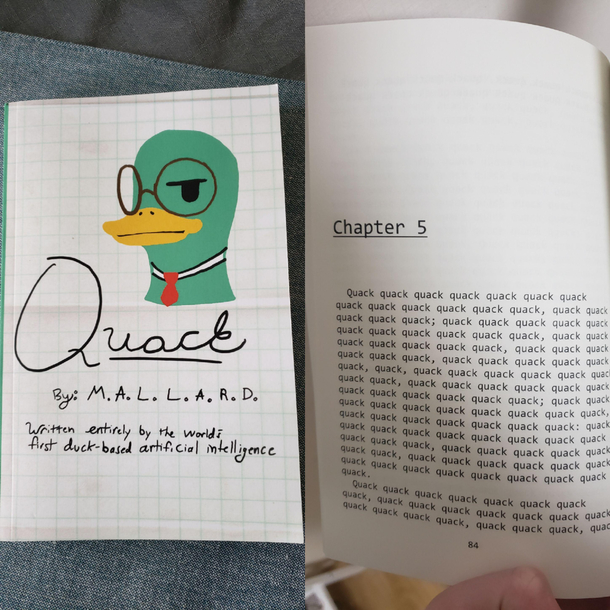 Some Eggcellent writing from this quackhead