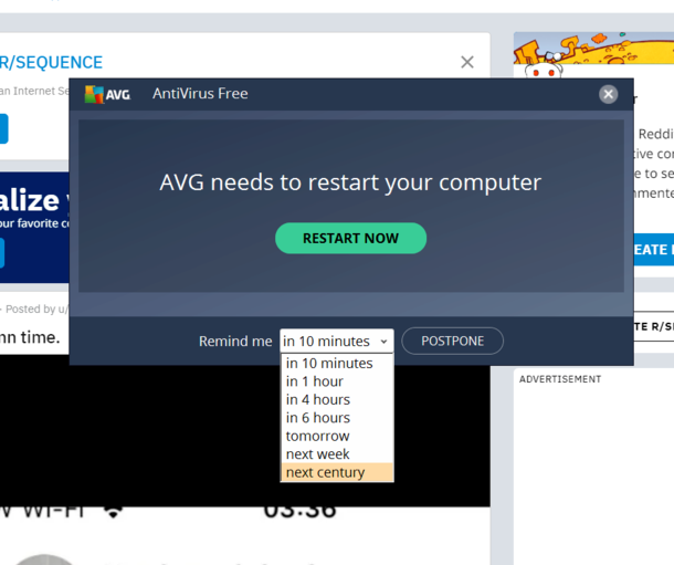 Some one is bored at AVG