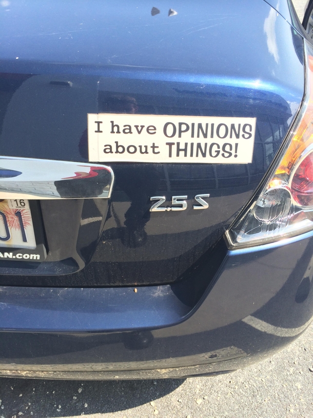 Some peoples bumper stickers cross the line