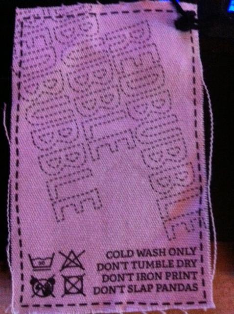 Some very helpful advice from a label on a shirt I bought recently