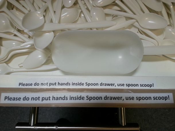 Someone at my office apparently takes their utensil cleanliness seriously