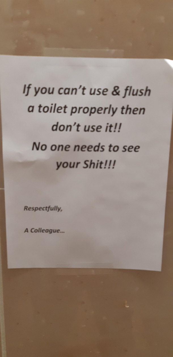 Someone at the office isnt too happy