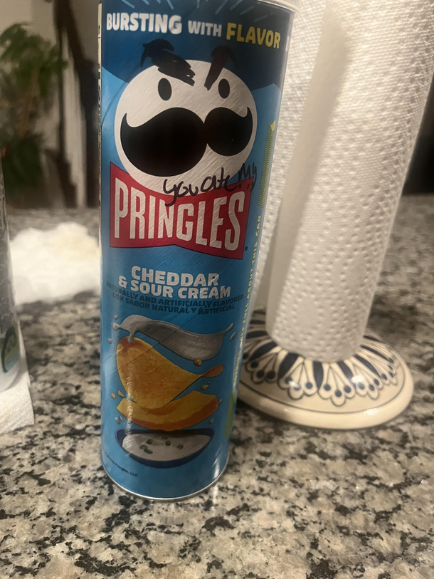 Someone ate my roommates Pringles